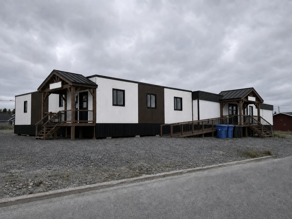 Concept rendering showing the new expansion connected to the repainted existing Victory Faith Church building.